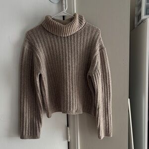 Universal Thread Ribbed Turtleneck Sweater - Brown